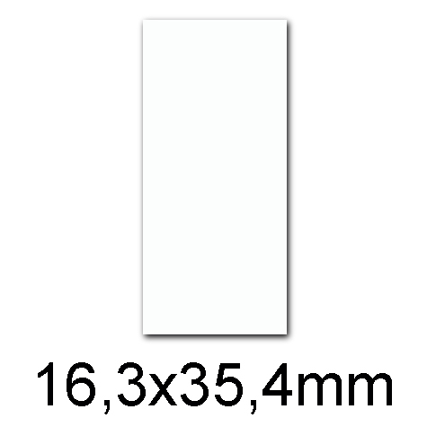 wereinaristea EtichetteAutoadesive 16,3x35,4mm(35,4x16,3) CartaBIANCA Angoli spigolo, 96 etichette su foglio A4 (210x297mm), adesivo permanente, per ink-jet, laser e fotocopiatrici.