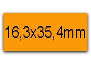 wereinaristea EtichetteAutoadesive 16,3x35,4mm(35,4x16,3) CartaARANCIONE (35,4x16,3mm), angoli spigolo, 96 etichette su foglio A4 (210x297mm), adesivo permanente, per ink-jet, laser e fotocopiatrici BRA1060ar