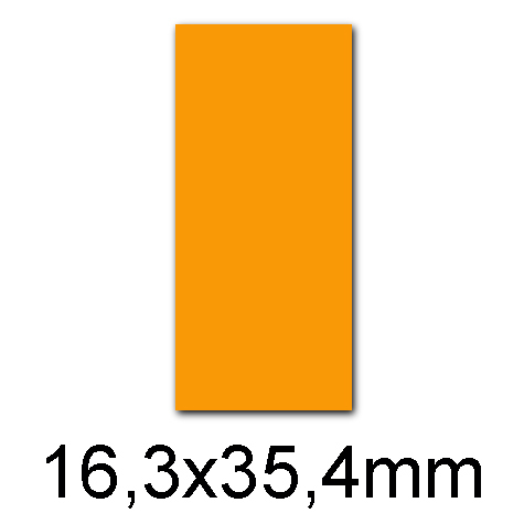 wereinaristea EtichetteAutoadesive 16,3x35,4mm(35,4x16,3) CartaARANCIONE (35,4x16,3mm), angoli spigolo, 96 etichette su foglio A4 (210x297mm), adesivo permanente, per ink-jet, laser e fotocopiatrici.