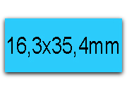 wereinaristea EtichetteAutoadesive 16,3x35,4mm(35,4x16,3) CartaAZURRO BRA1060az.