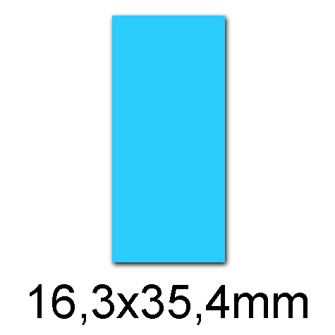 wereinaristea EtichetteAutoadesive 16,3x35,4mm(35,4x16,3) CartaAZURRO (35,4x16,3mm), angoli spigolo, 96 etichette su foglio A4 (210x297mm), adesivo permanente, per ink-jet, laser e fotocopiatrici.
