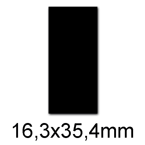 wereinaristea EtichetteAutoadesive 16,3x35,4mm(35,4x16,3) CartaNERA (35,4x16,3mm), angoli spigolo, 96 etichette su foglio A4 (210x297mm), adesivo permanente, per ink-jet, laser e fotocopiatrici.