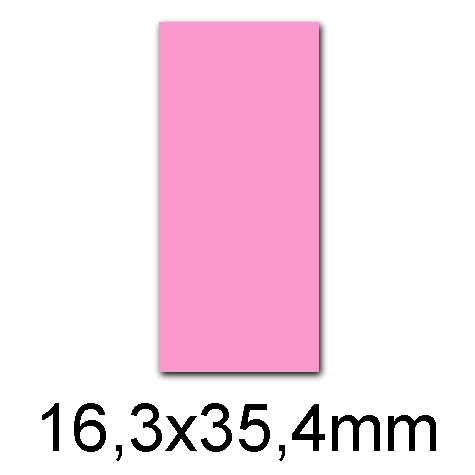 wereinaristea EtichetteAutoadesive 16,3x35,4mm(35,4x16,3) CartaROSA (35,4x16,3mm), angoli spigolo, 96 etichette su foglio A4 (210x297mm), adesivo permanente, per ink-jet, laser e fotocopiatrici.