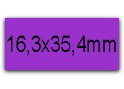 wereinaristea EtichetteAutoadesive 16,3x35,4mm(35,4x16,3) CartaVIOLA (35,4x16,3mm), angoli spigolo, 96 etichette su foglio A4 (210x297mm), adesivo permanente, per ink-jet, laser e fotocopiatrici BRA1060vi