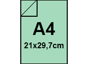 carta CartoncinoPLASTIFICATO SirioFedrigoni A4, 280gr, VERDINO3 Formato A4 (21x29,7cm), 280grammi x mq, (250cartoncino+30plastificazione) BRA1187