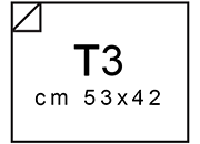 carta Cartone Cartone accoppiato nobilitato 3,5mm bianco, formato 53x42 (42x53cm), 2700grammi x mq BRA141853x42