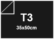 Cartoncino Favini, Burano, 250 g/m², T3, NERO NOTTE 63 BRA803t3