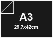 carta Carta RismaLuce 90, NERO 63 formato A3 (29,7 x 42cm), 90gr, 300 fogli.