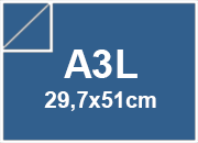 carta SimilLino Zanders Blu105, 125gr, a3l per rilegatura, cartonaggio, formato a3l (29,7x50cm), 125 grammi x mq.