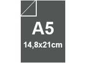 carta SimilLino Zanders Antracite147, 125gr, a5 per rilegatura, cartonaggio, formato a5 (14,8x21cm), 125 grammi x mq bra1506a5