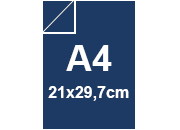 carta CartaLiscia Zanders BLU, 125gr, A4 per rilegatura, cartonaggio, formato A4 (21x29,7cm), 125 grammi x mq.