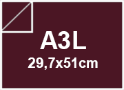 carta CartaLiscia Zanders BORDEAUX, 125gr, a3l per rilegatura, cartonaggio, formato a3l (29,7x50cm), 125 grammi x mq.