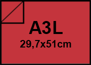 carta SimilLino Zanders RossoChiaro111, 125gr, a3l per rilegatura, cartonaggio, formato a3l (29,7x50cm), 125 grammi x mq bra1514a3l