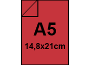 carta SimilLino Zanders RossoChiaro111, 125gr, a5 per rilegatura, cartonaggio, formato a5 (14,8x21cm), 125 grammi x mq bra1514a5