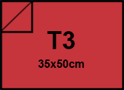 legatoria SimilLinoCarta TintaUnita Fedrigoni, bra1514 ROSSO Formato 350x500mm, 125 gr/mq, per rilegatura, legatoria e cartonaggio BRA1514T3