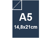 carta SimilLino Zanders BluScuro114, 125gr, a5 per rilegatura, cartonaggio, formato a5 (14,8x21cm), 125 grammi x mq bra1516a5