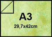 carta Cartoncino MarinaPergamenata, Alga a3, 175gr Formato a3 (29,7x42cm), 175grammi x mq bra669a3