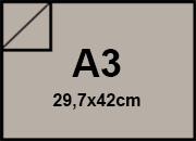 Cartoncino Favini, The Tube 1S, 120 g/m², A3, DUST bra1779a3