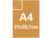 carta Cartoncino The Tube Favini TOFFEE, 120gr CARAMELLO, formato A4 (21x29,7cm), 1s: patinato da un solo lato, 120grammi x mq.