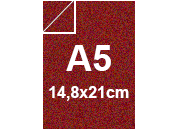 carta Cartoncino MajesticFavini, RedSatin, 250gr, a5 RED SATIN, formato a5 (14,8x21cm), 250grammi x mq bra1864a5