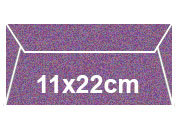 carta Buste con strip Majestic Satins Favini Metallizzato VIOLET SATIN, formato C4 (11x22cm), 120grammi x mq.