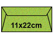 carta Buste con strip Majestic Satins Favini Metallizzato LIME GREEN SATIN, formato C4 (11x22cm), 120grammi x mq bra1858C4