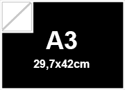 carta Cartoncino Softy Favini Black on White, formato A3 (29,7x42cm), 300grammi x mq.