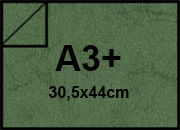 carta Cartoncino PelleElefante, VERDEscuro, a3+, 110gr Formato a3+ (30,5x44cm), 110grammi x mq.