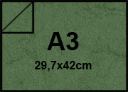 carta Cartoncino PelleElefante, VERDEscuro, a3, 110gr Formato a3 (29,7x42cm), 110grammi x mq bra190a3