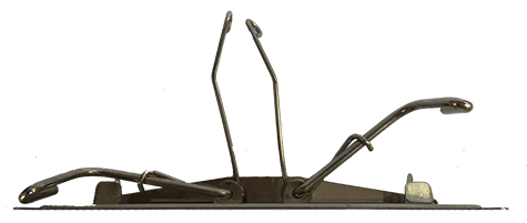 legatoria Fermacarte nichelato a doppia leva RESISTO supercapiente. rilega fino a 500 fogli. lunghezza totale 172mm, larghezza 52mm, diametro fori di fissaggio 5mm.