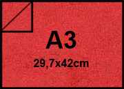 carta Cartoncino PelleElefante, ROSSO, a3, 110gr Formato a3 (29,7x42cm), 110grammi x mq.