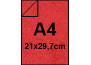 carta Cartoncino PelleElefante, ROSSO, A4, 110gr Formato A4 (21x29,7cm), 110grammi x mq.