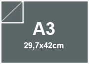 carta SimilTela Fedrigoni grigioSCURO, 125gr, a3 per rilegatura, cartonaggio, formato a3 (29,7x42cm), 125 grammi x mq.