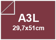 carta SimilLino Zanders RossoScuro112, 125gr, a3l per rilegatura, cartonaggio, formato a3l (29,7x50cm), 125 grammi x mq.