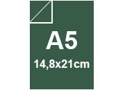 carta SimilLino Zanders VerdreScuro120, 125gr, a5 per rilegatura, cartonaggio, formato a5 (14,8x21cm), 125 grammi x mq bra228a5