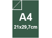 carta SimilLino Zanders VerdreScuro120, 125gr, A4 per rilegatura, cartonaggio, formato A4 (21x29,7cm), 125 grammi x mq bra228