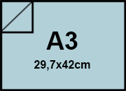 carta SimilLino Zanders BluChiaro130, 125gr, a3 per rilegatura, cartonaggio, formato a3 (29,7x42cm), 125 grammi x mq bra229a3