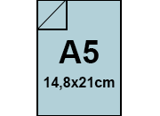 carta SimilLino Zanders BluChiaro130, 125gr, a5 per rilegatura, cartonaggio, formato a5 (14,8x21cm), 125 grammi x mq bra229a5