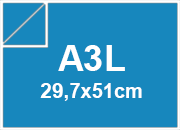 carta SimilLino Zanders BluMedio104, 125gr, a3l per rilegatura, cartonaggio, formato a3l (29,7x50cm), 125 grammi x mq bra230a3l