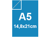 carta SimilLino Zanders BluMedio104, 125gr, a5 per rilegatura, cartonaggio, formato a5 (14,8x21cm), 125 grammi x mq bra230a5