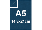 carta SimilLino Zanders BluPrussia136, 125gr, a5 per rilegatura, cartonaggio, formato a5 (14,8x21cm), 125 grammi x mq bra231a5