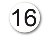 wereinaristea Bollini autoadesivi, numero 16, diametro mm 10 BRA2950.