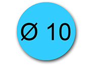 wereinaristea EtichetteAutoadesive rotonde, 10CartaAZURRO In carta COPRENTE diametro 10mm, adesivo Permanente, per ink-jet, laser e fotocopiatrici, su foglio A4 (210x297mm) bra2954AZ