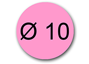 wereinaristea EtichetteAutoadesive rotonde, 10CartaROSA In carta COPRENTE diametro 10mm, adesivo Permanente, per ink-jet, laser e fotocopiatrici, su foglio A4 (210x297mm) bra2954RS