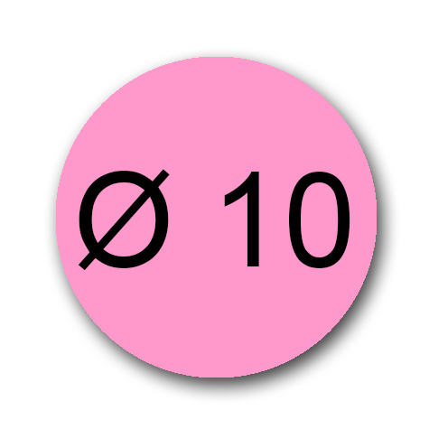 wereinaristea EtichetteAutoadesive rotonde, 10CartaROSA In carta COPRENTE diametro 10mm, adesivo Permanente, per ink-jet, laser e fotocopiatrici, su foglio A4 (210x297mm).