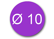 wereinaristea EtichetteAutoadesive rotonde, 10CartaVIOLA In carta COPRENTE diametro 10mm, adesivo Permanente, per ink-jet, laser e fotocopiatrici, su foglio A4 (210x297mm) bra2954VI