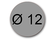 wereinaristea EtichetteAutoadesive rotonde, 12CartaGRIGIA In carta COPRENTE diametro 12mm, adesivo Permanente, per ink-jet, laser e fotocopiatrici, su foglio A4 (212x297mm) BRA2955gr