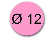 wereinaristea EtichetteAutoadesive rotonde, 12CartaROSA In carta COPRENTE diametro 12mm, adesivo Permanente, per ink-jet, laser e fotocopiatrici, su foglio A4 (212x297mm).