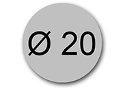wereinaristea EtichetteAutoadesive rotonde COPRENTECartaARGENTO, diametro20mm ARGENTO, adesivo PERMANENTE, per laser e fotocopiatrici, su foglio A4 (210x297mm) sog220LSR300