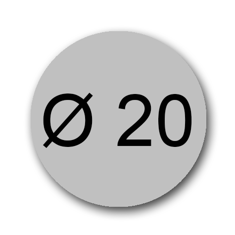 wereinaristea EtichetteAutoadesive rotonde COPRENTECartaARGENTO, diametro20mm ARGENTO, adesivo PERMANENTE, per laser e fotocopiatrici, su foglio A4 (210x297mm).